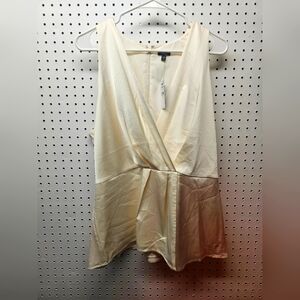Express Elegant Cream Sleeveless Top